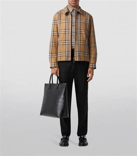 mens khaki color burberry dress coat|Reversible Check Jacket in Grain .